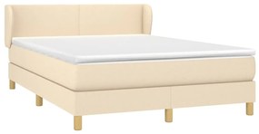 ΚΡΕΒΑΤΙ BOXSPRING ΜΕ ΣΤΡΩΜΑ ΚΡΕΜ 140X200 ΕΚ. ΥΦΑΣΜΑΤΙΝΟ 3126650