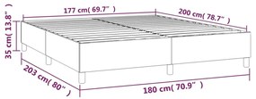 Πλαίσιο Κρεβατιού Boxspring Κρεμ 180x200 εκ. Συνθετικό Δέρμα - Κρεμ