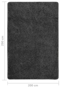 vidaXL Χαλί Shaggy Αντιολισθητικό Σκούρο Γκρι 200 x 290 εκ.