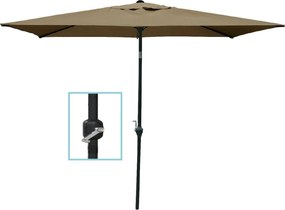 ΟΜΠΡΕΛΑ Σκελετός Αλουμινίου Βαφή Ανθρακί, Ύφασμα Μπεζ   1τμχ