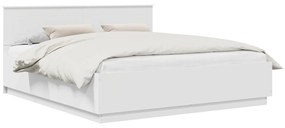 vidaXL Σκελετός Κρεβατιού Λευκό 200 x 200 cm Επεξεργασμένο ξύλο