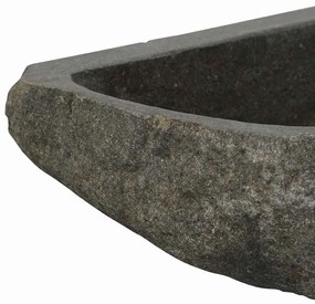 vidaXL Κρεμαστή Γωνιακή Λεκάνη Γκρι (30-37) x (30-37) x 12 εκ.