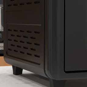 HOMCOM Φούρνος Μίνι, Φριτέζα Αέρος, 90-230° C, 7 Προγράμματα, Αξεσουάρ, Μαύρο