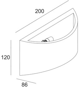 ΓΥΨΙΝΟ ΕΠΙΤΟΙΧΟ ΦΩΤΙΣΤΙΚΟ 1XG9 MEIO 20x8,6x12CM - Γύψινο - G85331W