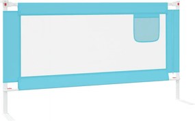 vidaXL Μπάρα Κρεβατιού Προστατευτική Μπλε 160 x 25 εκ. Υφασμάτινη