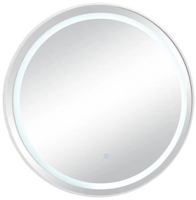 Καθρέπτης Τοίχου Μεταλλικός Με Led Λευκός 70εκ. iliadis 91470