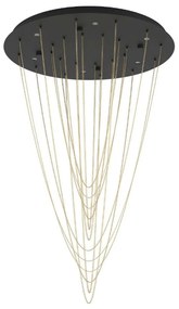 Φωτιστικό Οροφής - Πλαφονιέρα Trepuco 390354 58x87,5cm Led 3000K Black-Gold Eglo