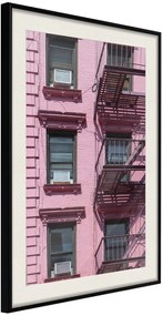 Αφίσα - Pink Facade - 20x30 - Μαύρο - Με πασπαρτού