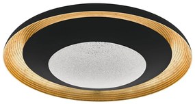 Φωτιστικό Οροφής Eglo 98527 CANICOSA 2 Μαύρο Ματ (Black Mat)|Χρυσό Χρώμα (Gold Coloured) 2700K - 6500K