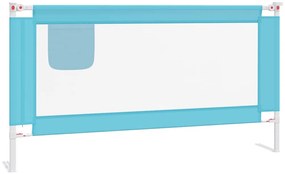vidaXL Μπάρα Κρεβατιού Προστατευτική Μπλε 160 x 25 εκ. Υφασμάτινη