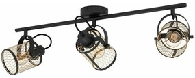 Φωτιστικό Οροφής - Σποτ 43533 Dellow 3/E27 Black-Brass Eglo Metal