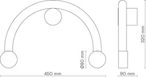 Απλίκα Τοίχου Rigoberta Wall Direct Curved Λευκό