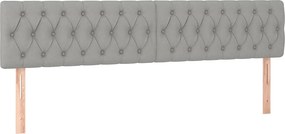 vidaXL Κρεβάτι Boxspring με Στρώμα Ανοιχτό Γκρι 120x190 εκ. Υφασμάτινο