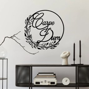 Decorative Metal Wall Accessory Carpe Diem 1 Black