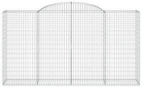 vidaXL Συρματοκιβώτια Τοξωτά 8 τεμ. 300x50x160/180 εκ. Γαλβαν. Ατσάλι