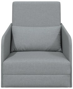 vidaXL Κρεβάτι Καναπές 2-σε-1 Ανοιχτό Γκρι 65x80x83 εκ Υφάσματος