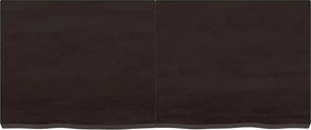 vidaXL Επιφάνεια Τραπεζιού Σκούρο Καφέ 120x50x(2-6)εκ Επεξ. Μασίφ Δρυς