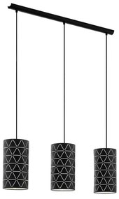 Φωτιστικό Οροφής Ράγα Ramon 98353 Black Eglo Metal, Membrane