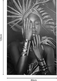 Πίνακας σε καμβά Umone Inart 80x3x120εκ