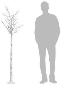 vidaXL Χριστουγ. Δέντρο Εξωτ./Εσωτ. Χώρου 200LED Θερμό Λευκό 2,2μ Ιτιά