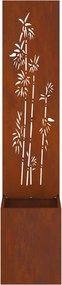 vidaXL Οθόνη Ιδιωτικότητας Κήπου Floral Σκ rusty 32 x 32 x 150 εκ