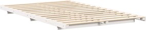 vidaXL Σκελετός Κρεβατιού Λευκό 135 x 190 cm Στερεά ξυλεία πεύκου