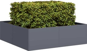 vidaXL Ζαρντινιέρα Ανθρακί 100x100x30 εκ. από Χάλυβα