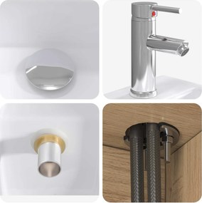vidaXL Σετ Επίπλων Μπάνιου 2 pcs Artisan Δρυς Επεξεργασμένο Ξύλο