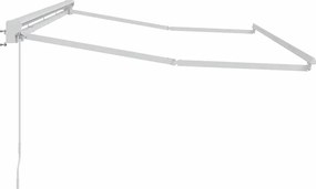 vidaXL Σκελετός Τέντας Λευκό 4 x 2 m Ατσάλι με Πούδρα