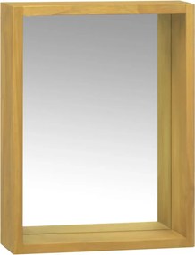 vidaXL Ντουλάπι Καθρέφτη 30 x 10 x 40 εκ. από Μασίφ Ξύλο Teak