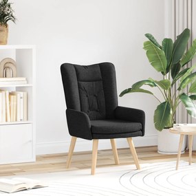 vidaXL Χαλαρωτική Καρέκλα Μαύρη Υφασμάτινη