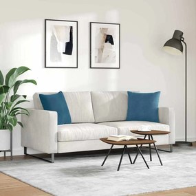 vidaXL Μαξιλάρι Καναπέ 2 τμχ. Βελούδο Μπλε 45 x 45 cm