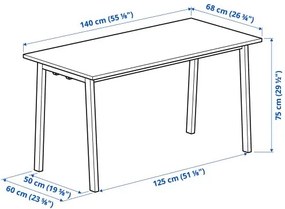 MITTZON τραπέζι συνεδριάσεων, 140x68x75 cm 795.330.00