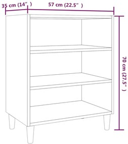 vidaXL Ραφιέρα Καφέ Δρυς 57 x 35 x 70 εκ. από Επεξεργασμένο Ξύλο