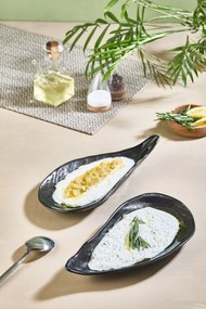 Service Plate Set (2 Pieces) İstiridye - Black Black