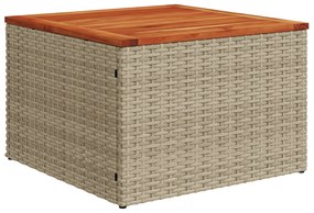 vidaXL Σετ κήπου 6 κομματιών με μαξιλάρια Beige Poly Rattan