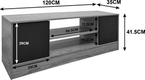 Έπιπλο τηλεόρασης Sasa pakoworld λευκό 120x35x41.5εκ