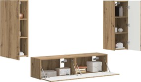 vidaXL Σετ επίπλου τηλεόρασης 2 pcs Artisan Oak Επεξεργασμένο ξύλο