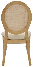 Καρέκλα Canco pakoworld φυσικό rubberwood-φυσικό rattan 50x55x98εκ - 263-000032