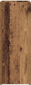 VidaXL Σχέδιο & βάση αποθήκευσης Παλιό ξύλο 25 x 24,5 x 64 εκ.