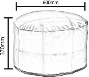 Πουφ ArteLibre AKILA Camel Δέρμα Φ86x39cm