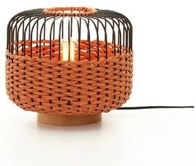 Επιτραπέζιο Φωτιστικό Πορτατίφ Ε27 40W Paper Rope Πλέγμα Sunlight-ALISA-T-OR-Πορτοκαλί ALISA-T-OR