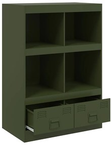 vidaXL Ραφιέρα Πράσινο Λαδί 67x39x95 εκ. από Ατσάλι