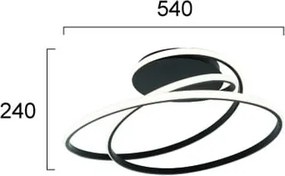Φωτιστικό Πλαφονιέρα LED Viokef Mily Black 4301501