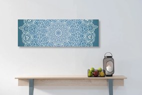 Διαλογισμός εικόνας Mandala σε μπλε φόντο - 150x50