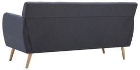 vidaXL Καναπές Τριθέσιος Σκ. Γκρι 172x70x82 εκ. Υφασμάτινη Ταπετσαρία