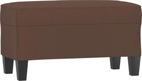 vidaXL Πάγκος Καφέ 70x35x41 εκ. από Συνθετικό Δέρμα