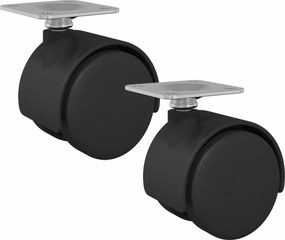 vidaXL Στρόφιγγα 2 τμχ. Μαύρο 39,5 x 39,5 x 37,8 χιλ Σίδηρος και PP