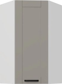 Κρεμαστό ντουλάπι γωνιακό Nelor 60x60 GN 108 1F-Γκρι σπέσιαλ - Λευκό