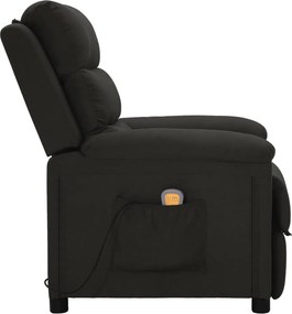 vidaXL Πολυθρόνα Μασάζ Μαύρη Υφασμάτινη